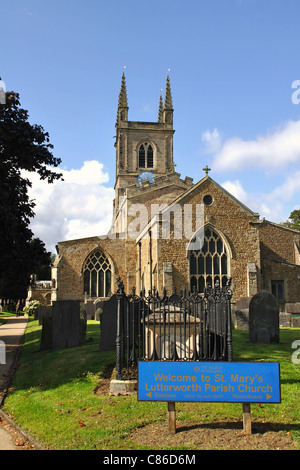 St. Mary`s Church, Lutterworth, Leicestershire, England, UK Stock Photo